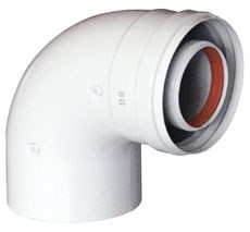 Baxi Отвод 90° коаксиальный ф 60/100 мм, без муфты, KHG 714101510 - фото 21644