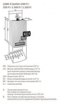 Газовый котел Baxi LUNA3 Comfort 240 i - фото 22300