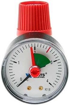 Клапан предохранительный с манометром Watts SVM  25 х 1/2", (2.5 бар) - фото 34544