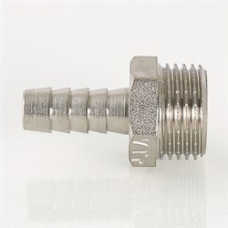 Штуцер латунный никелированный НР Valtec 1/2" x 10 - фото 56612