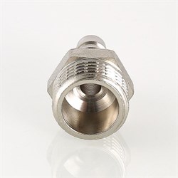 Штуцер латунный никелированный НР Valtec 1/2" x 18 - фото 56629