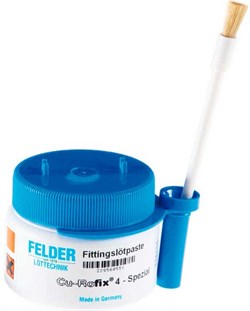 Флюс-паста с добавлением мягкого припоя Felder Cu-Rofix®4-Spezial, с серебром, с держателем  для кисточки, 250 гр - фото 57406