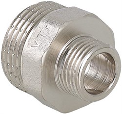 Ниппель переходной латунный никелированный НН Valtec 1 1/4" x 1" - фото 65161