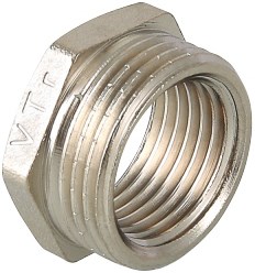 Футорка переходная латунная никелированная НВ Valtec 1/2" x 3/8" - фото 65173