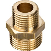 Ниппель переходной НН латунный Stout 3/8" x 1/4"