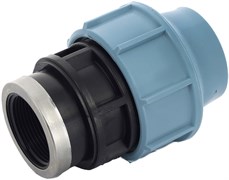 Муфта компрессионная для ПНД труб пластиковая Unidelta ВР 32 х 3/4&quot;