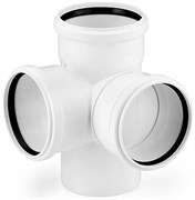 Крестовина двухплоскостная Rehau Raupiano Plus канализационная 110x110x110x87°