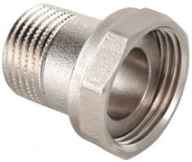 Сгон-соединитель латунный никелированный прямой ВН Valtec 1/2" x 1/2"